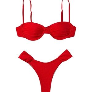 Vibrant Red Bikini Set for Women